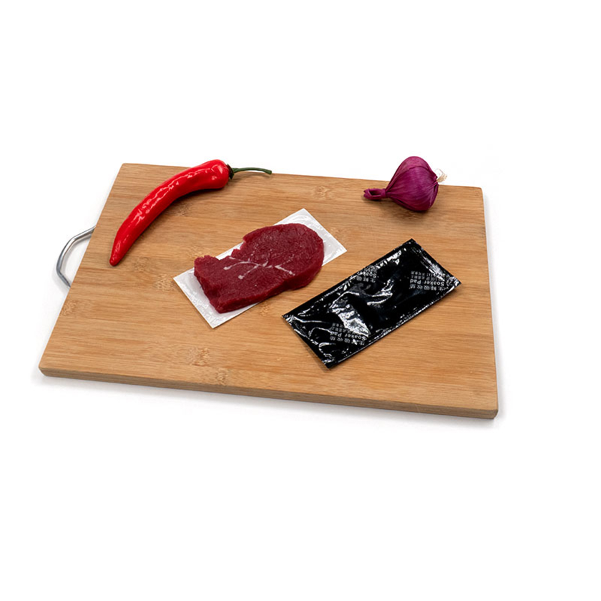 Almohadilla para remojar carne con absorbente para alimentos