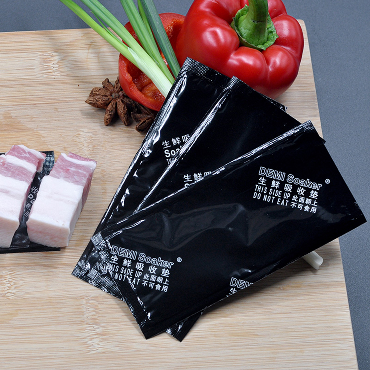 Bandeja con Almohadillas Absorbentes almohadillas absorbentes para alimentos