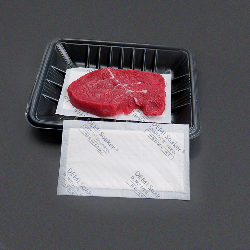 Almohadilla de polímero absorbente para bandeja de carne Almohadilla absorbente de alta calidad para pollo