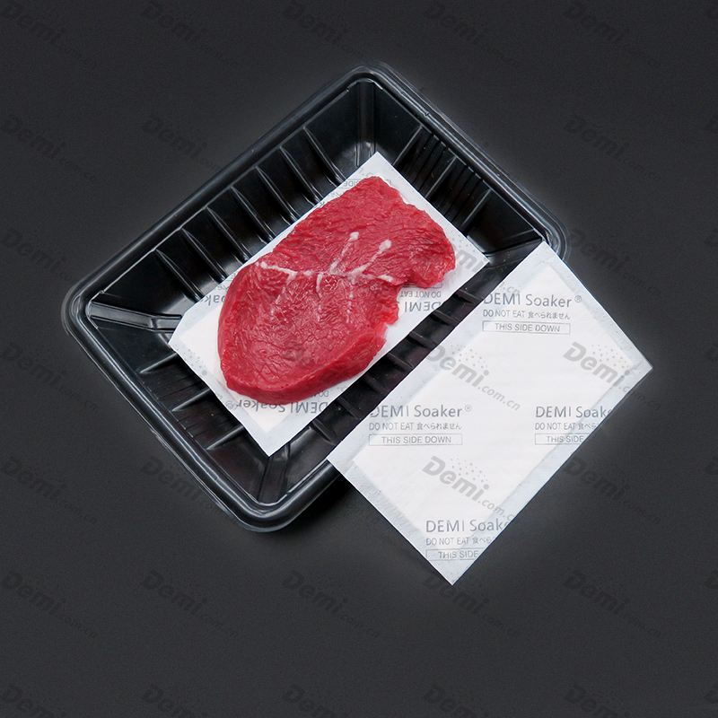 Almohadilla absorbente de carne no tejida rectangular para almacenamiento de alimentos