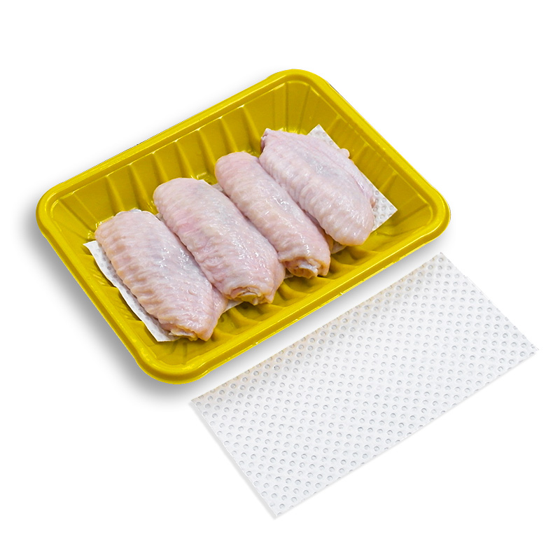 Almohadillas absorbentes desechables SAP no tejidas OEM para pescado, almohadilla de alimentos para supermercado